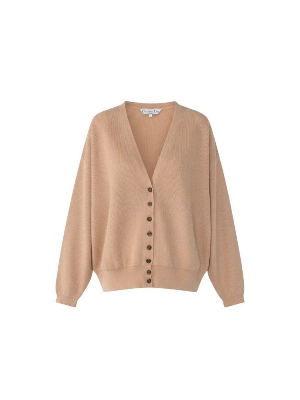 Dior Sport High Gauge Knit Cardigan Logo Embroidery Orange Wool M